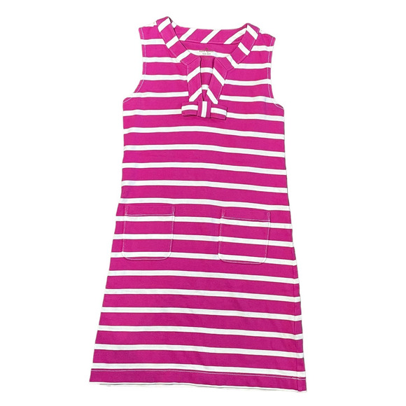 Kate Spade Dress Sm Tropez Rio Stripe Bow Nocked‎ Neck Shift Sleeveless Pockets - Picture 1 of 11